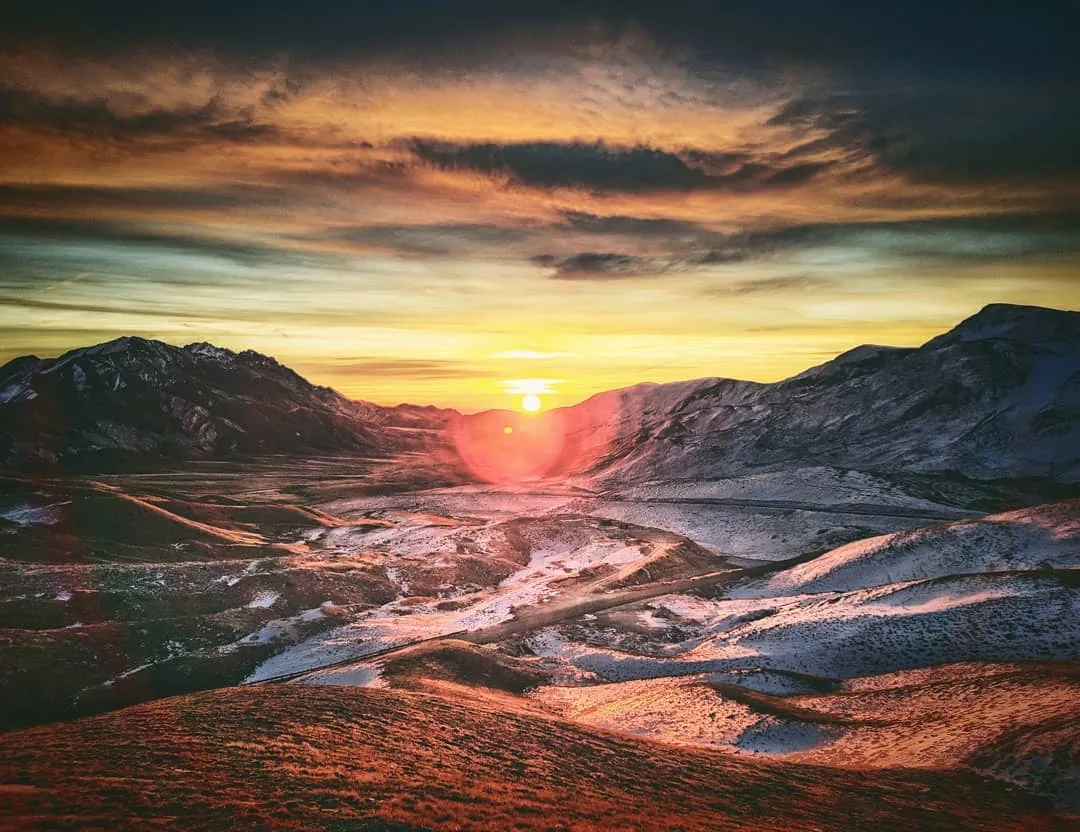 New Day! cold sunrise of a new day, but the sub will warm us with his light! . .